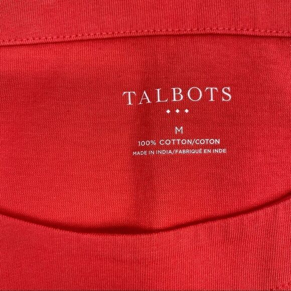 Talbots Peach Round Neck Top Size Medium - Picture 5 of 6